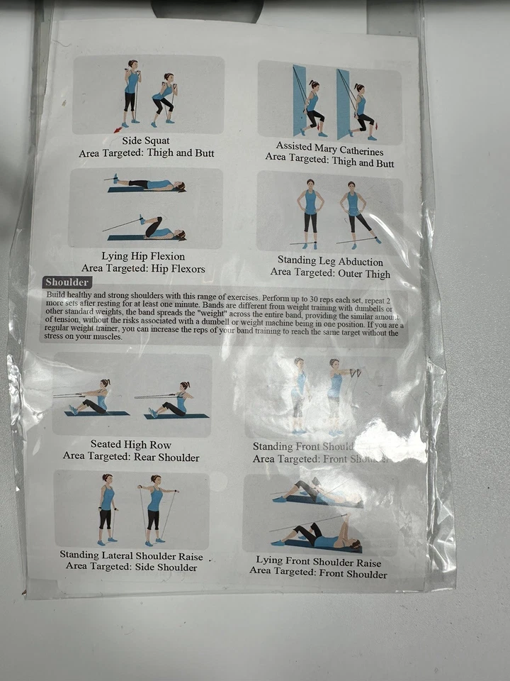 The Fit Life Resistance Bands Exercise Fitness Workout Equipment Yoga Strength - Image 3 of 4