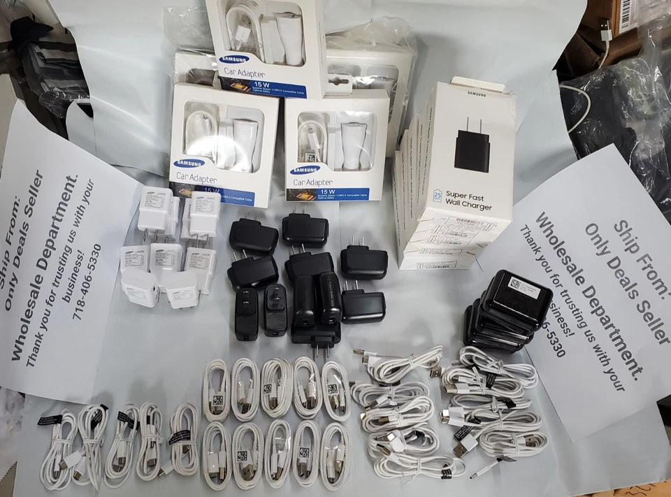 New Wholesale Bulk Lot of 65 PCs GENUINE SAMSUNG Adaptors Headphones and Cables - Image 3 of 4