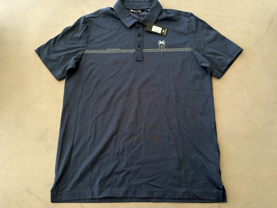 Travis Mathew Luna Sol Golf Poloshirt Large Kleid blau