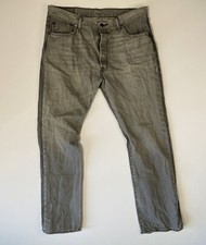 Levi's 501 XX Button Fly Gray Denim Jeans Men's 36x32 36x31 Work Cowboy