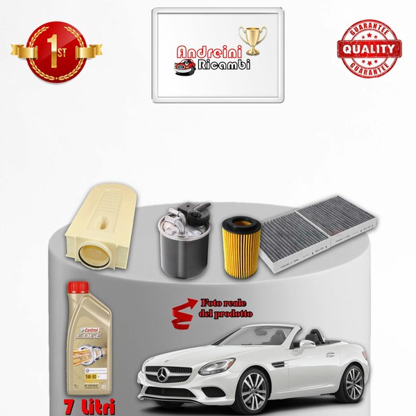 Wartungsset 4 Filter Und ÖL Mercedes SLC 250 CDI R172 150KW 204PS Ab 2016-image