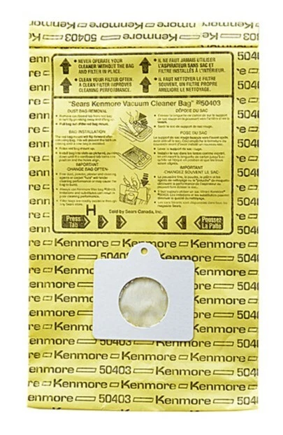 Bolsas para aspiradora Kenmore tipo C 5055 Q 20-50403 50558 50557 Foto 2 de 3