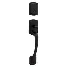 Matte Black Keyed Entry Handleset Deadbolt with SmartKey Security System