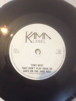 1983 TONY BEST 7'' THEY DONT PLAY ROCK OF AGES ON THE JUKE BOX OLD SCOTLAND AGAIN