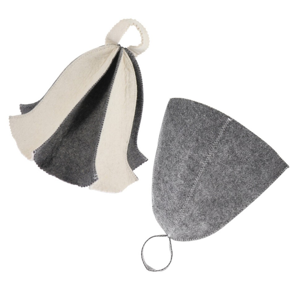 3 PCS Sauna Heating Stones Hats Russian Felt Shower Cap Bath Accessory