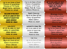 Gold Silver Bronze Personalised Address Labels / Sender Craft Font Choice STICKY