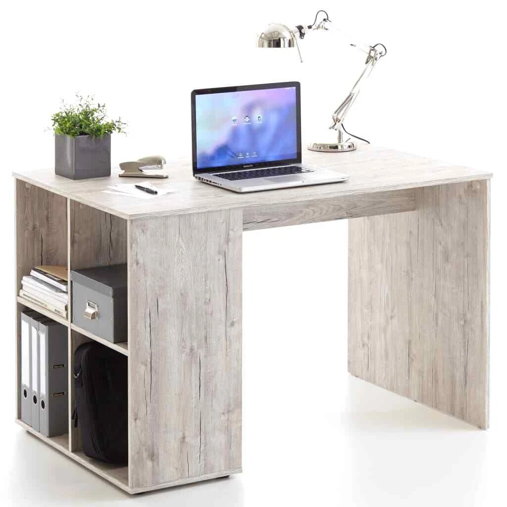 Computer desk 2024 with side shelves