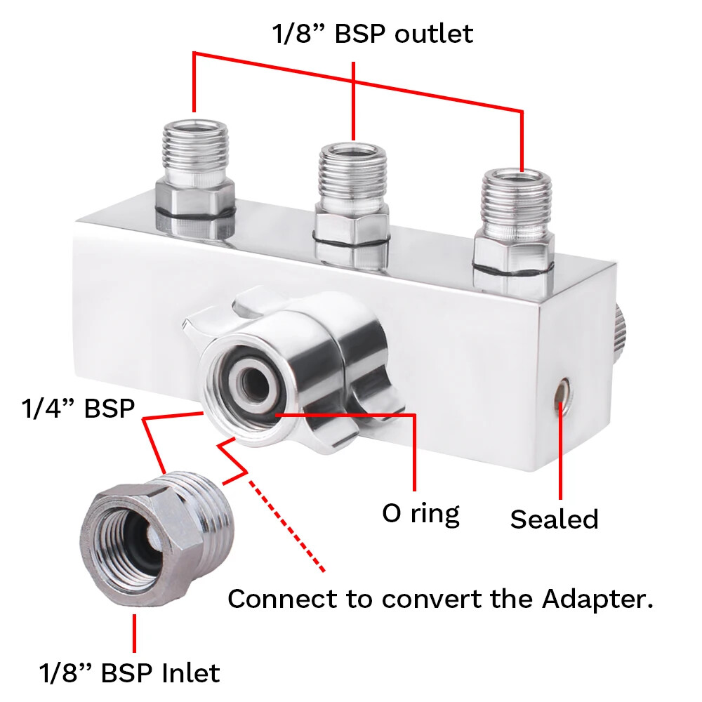 Bsp Inlet Adapter Adapters Accessories With 1/4