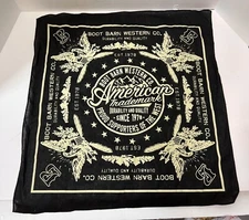 Americana Trademark Boot Barn Western Company Bandana Black