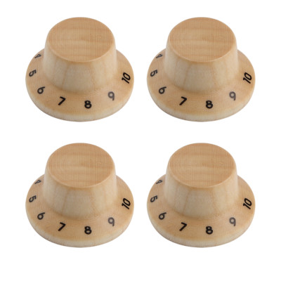 4 Stck. Ahorn Holz Knöpfe ST LP Stil Glockenknöpfe Gitarre Bass Top Mütze Knopf 1-10