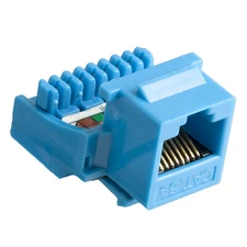 10 PACK- H STYLE CAT5e TUFF JACKS IN BLUE - SAME DAY SHIPPING FROM THE US