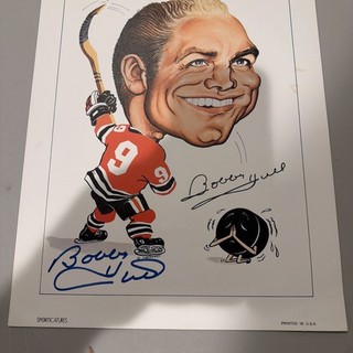 Signed Bobby Hull 1971 R PELKOWSKI SPORTICATURE Great Condition See Pictures