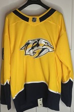 ADIDAS NHL NASHVILLE PREDATORS P.K. SUBBAN 76 GOLD JERSEY MEN’S SIZE L