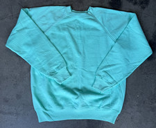 Vintage HANES Sweater Mens Sz LARGE Mint Raglan Sweatshirt USA 90s Crewneck