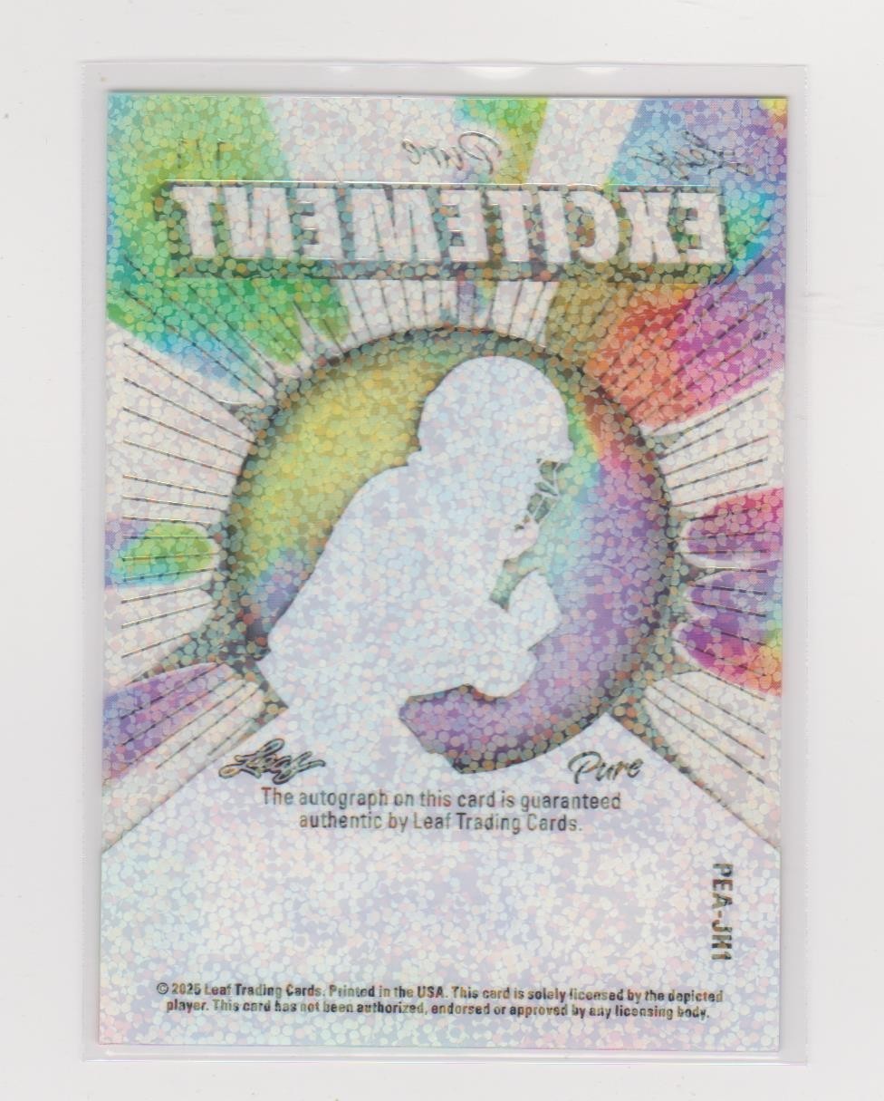 2025 Leaf Eclectic Justice Haynes Gold Pure Excitement Autograph Auto 1/1 view 2