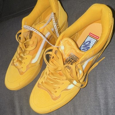 VANS UltimateWaffle Lace Up Yellow Low Top Skateboarding Sneakers Men 7