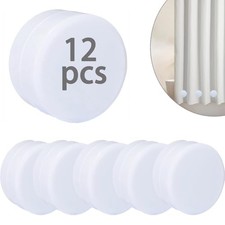 12 PCS Shower Curtain Weights Bottom Heavy 1.57"W x 1.57"L Pack of 12 White