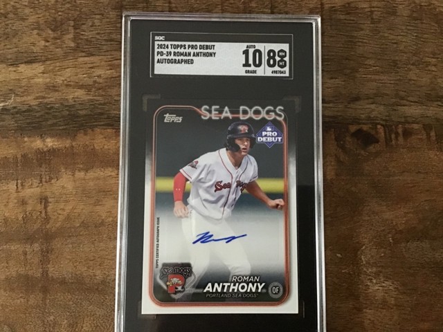 2024 Topps Pro Debut PD-39 Roman Anthony Autograph SGC 8 Auto 10