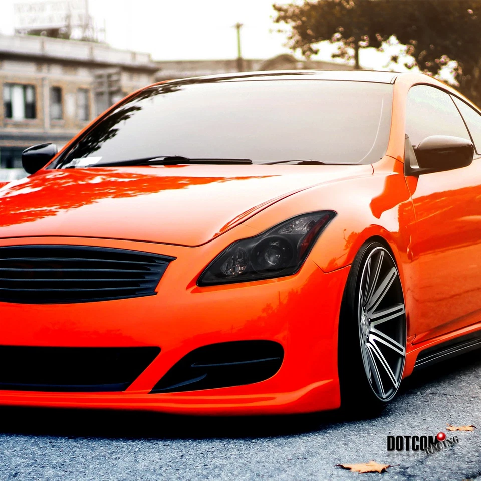 Black/Smoke Fit 2008-2013 Infiniti G37 Coupe 2Dr Projector Headlights Lamps - Image 2 of 4