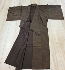 New Old Stock Japanese Kimono Dark Brown Espresso - Mint Condition