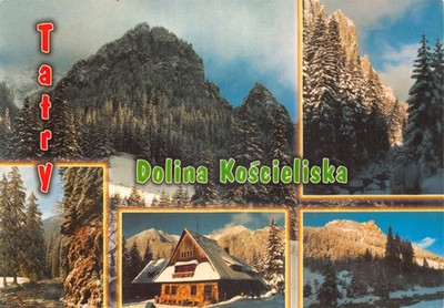 OLD  POLAND POSTCARD DOLINA KOSCIELISKA LARGE SIZE USED GOOD PLUS