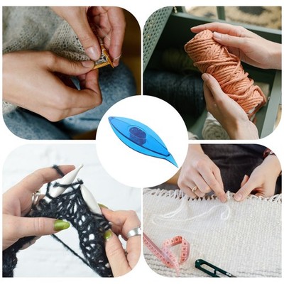 2Pcs Hand Art Plastic Tatting Shuttles with Ergonomic Design for Lace Crafts
