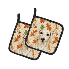Carolines Treasures WDK7793PTHD 7.5 x 7.5 in. Cream Dachshund Heirloom Fall P...