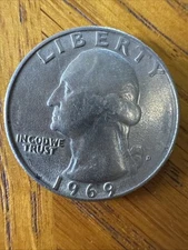 EXTREME DD 1969-D 25c Quarter Dollar Error Variety Rare Weight Error DDOB DDRV