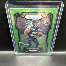 2023 Panini Prizm - Rookies Zach Charbonnet #392 Neon Green Pulsar Prizm (RC)