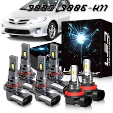 For Toyota Corolla 2009-2016 LED Headlight Bulbs Kit High / Low Beam  Fog Light