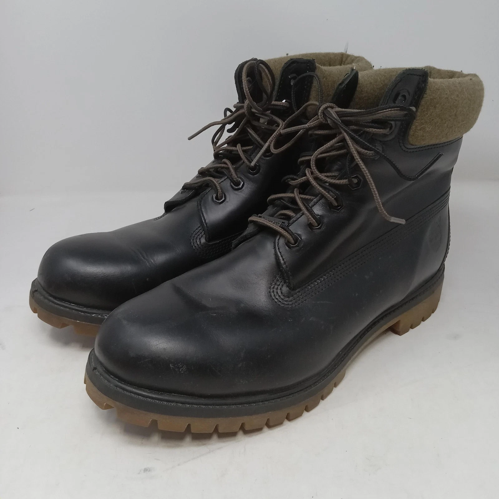 Timberland Boots Mens Size 13 Black Leather Hainsworth Insulated Winter Snow