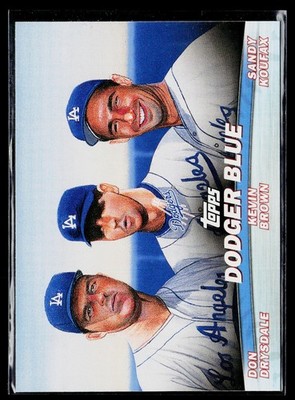 2001 Topps #TC11 Dodger Blue (Don Drysdale / Kevin Brown / Sandy Koufax) Combos