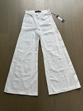 Veronica Beard VICKI Extra Wide Leg Jean Jeans White - With tags - Size 24