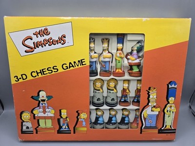 Simpsons 3-D Schachspiel Simpsons 3D Schachspiel Komplett Retro Vintage Schachspiel
