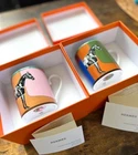 Hermes La Serpentine Mug Cup Coffee Tea Animal Horse Tableware 2 set Auth New