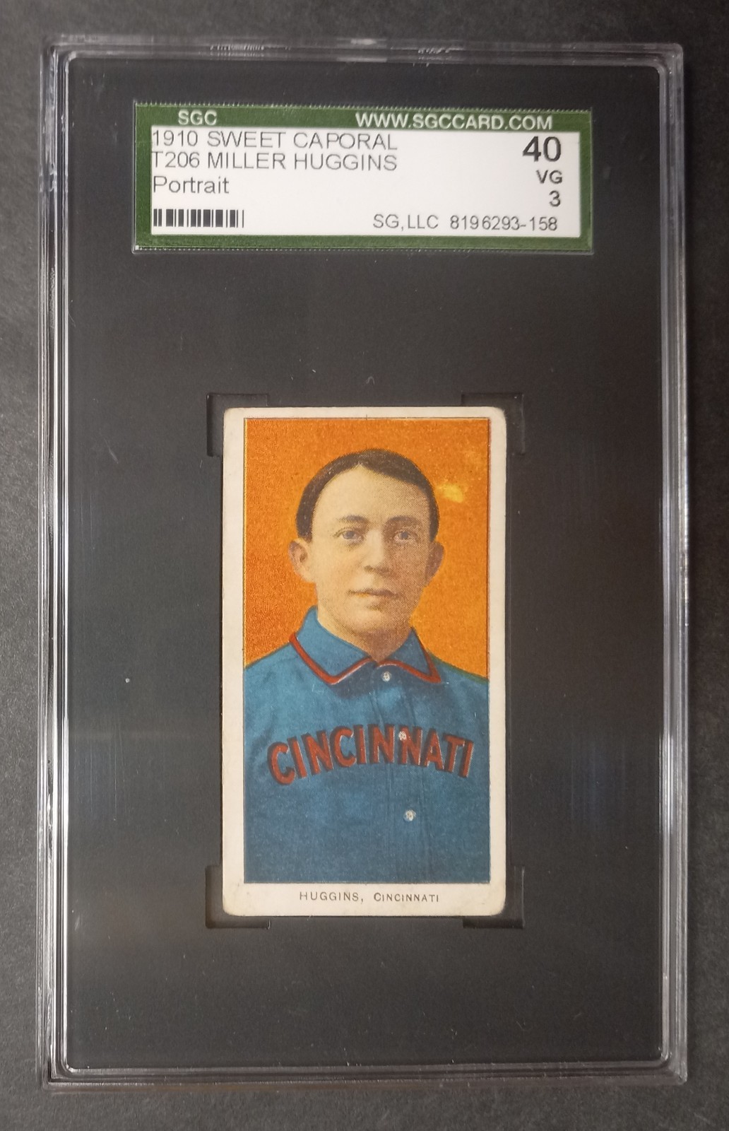1909-11 T206 - Miller Huggins - HOF - Sweet Caporal 350/30 - SGC 3 VG