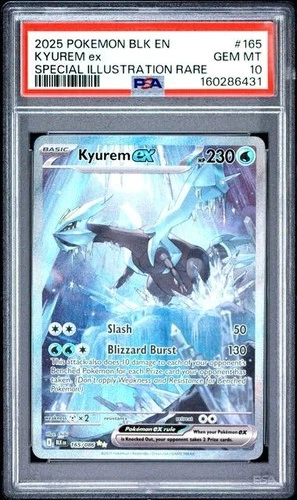 PSA 10 Kyurem EX 165/086 Pokemon Black Bolt Special Illustration Rare Card