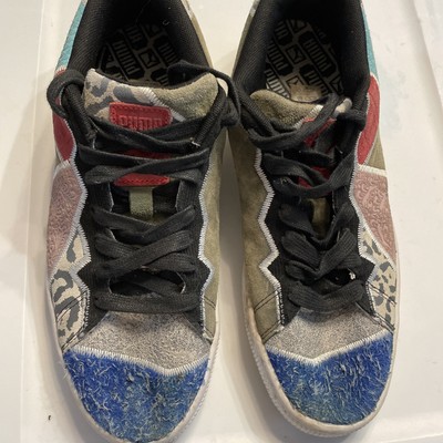 RARE  Puma Suede RECYCLED Patchwork Surf The Web Womens Sz  8.5 Shoes 370105-01