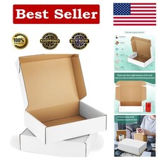 Eupako 12x9x3" White Shipping Boxes Corrugated Box Mailers 20 Pack Cardboard ...