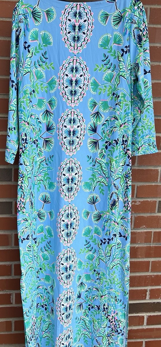 chinese dress ladies UPF 50+ ChillyLilly Seralina Maxi Dress – Peppermint Palm Lou main image 1