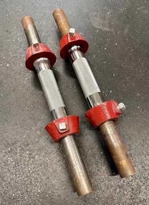 Vintage Unbranded 1'' Standard Dumbbell Handle With Chrome Sleeves