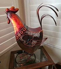 Vintage 22.5” Deco BREEZE Electric Metal Decorative Rooster Figurine Table Fan