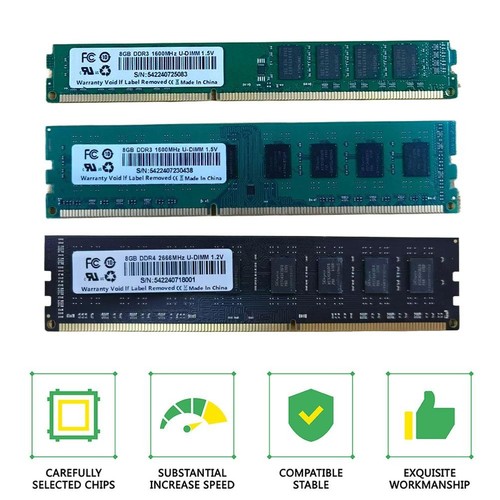 For 8G DDR3 1600 Wide/Narrow Non-ECC Unbuffered Desktop PC Computer ...