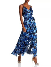 Alice + Olivia Samantha Floral Print Maxi Dress in Dream Floral Royalty Size 8