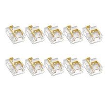 8mm 2-Pin LED Strip Connector Kit - 10 Pack 6-in-1 Solderless Clips for Singl...