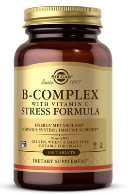 B-Komplex mit Vitamin C 100 Tabletten Solgar
