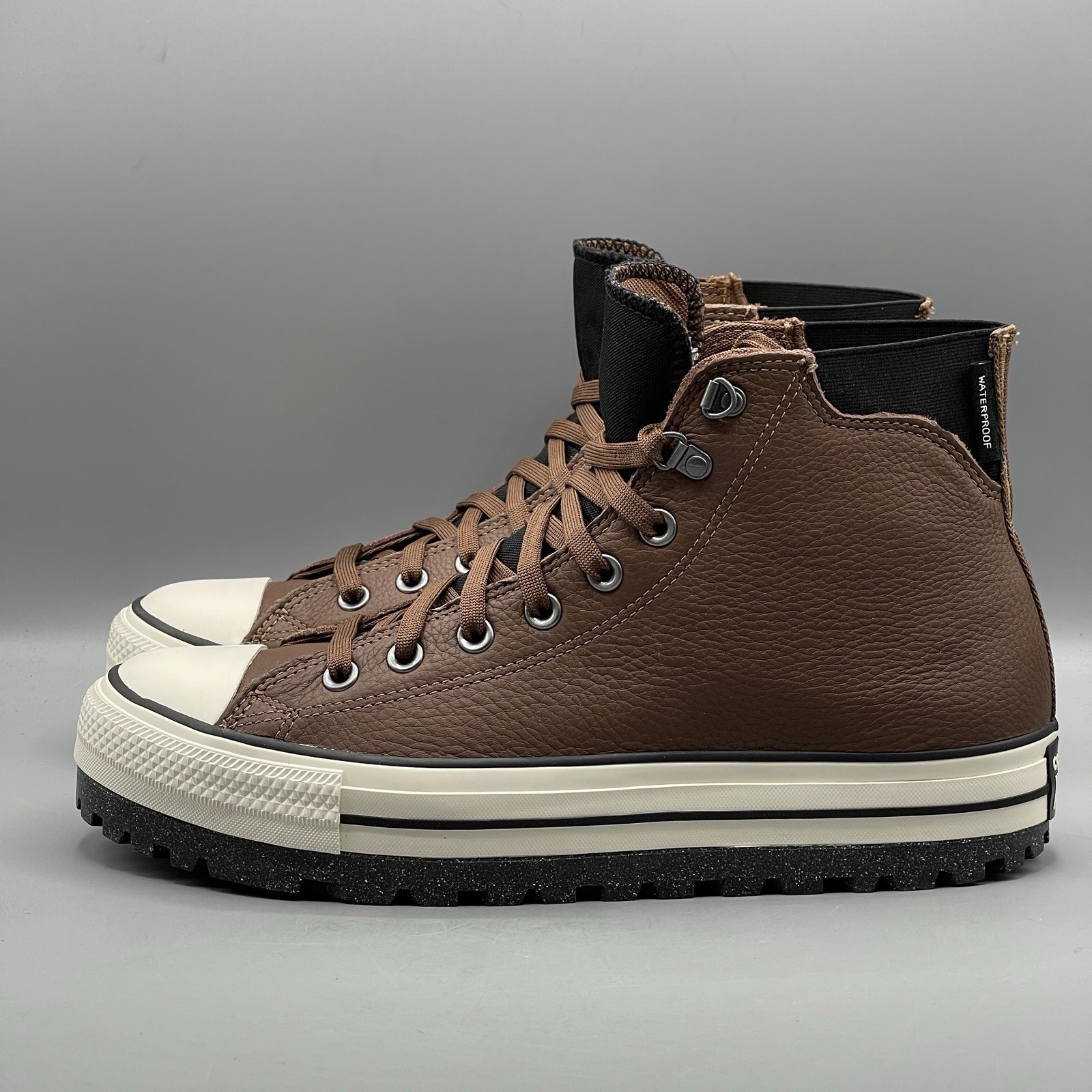 Converse Men's 9.5 Boots Leather Waterproof Sneakers Brown Winter CTAS City Trek thumbnail 3