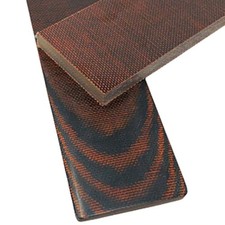 Canvas Micarta Knife Handle Scales- FIRE  BLACK - 1/4"