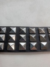 Pyramid Studded Belt Size XL Black Leather Punk Goth Moto Vintage