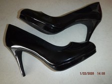 CHRISTIAN SIRIANO WOMENS SIZE 13 KATHRYN GLOSS BLACK HIGH HEELS w/BOX - NEW!